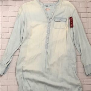 Shirt dress with pockets